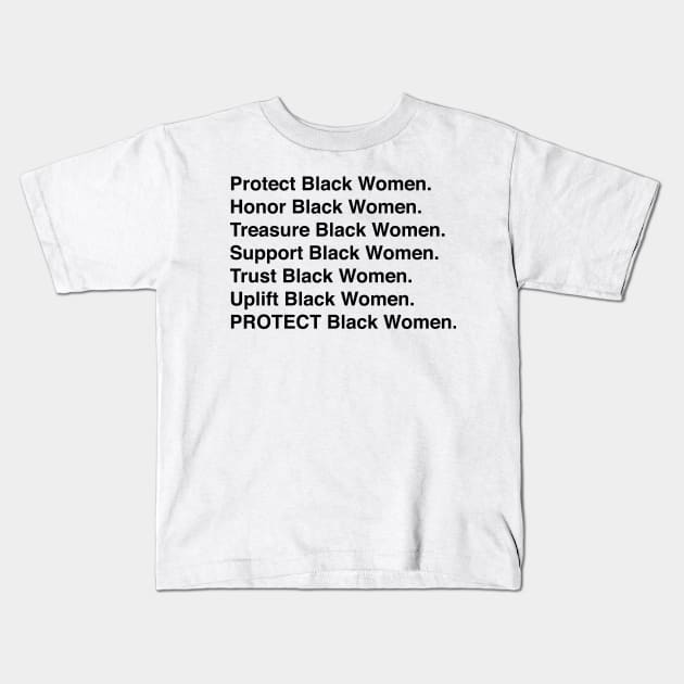 BLACK WOMEN Kids T-Shirt by TheCosmicTradingPost